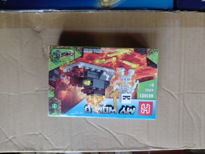 My World Nether Skeleton Fortress Building Toy Set